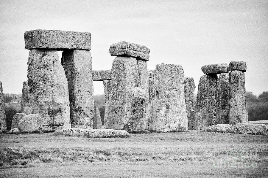 View Of Circle Of Sarsen Trilithon Stones At Side Opposite The Avenue ...