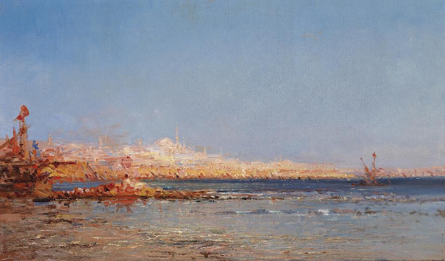 Felix Ziem Painting - View of Constantinople by MotionAge Designs