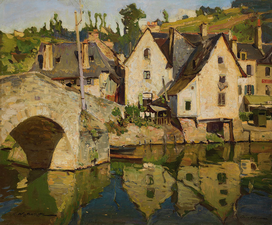 View of Dinan Painting by MotionAge Designs