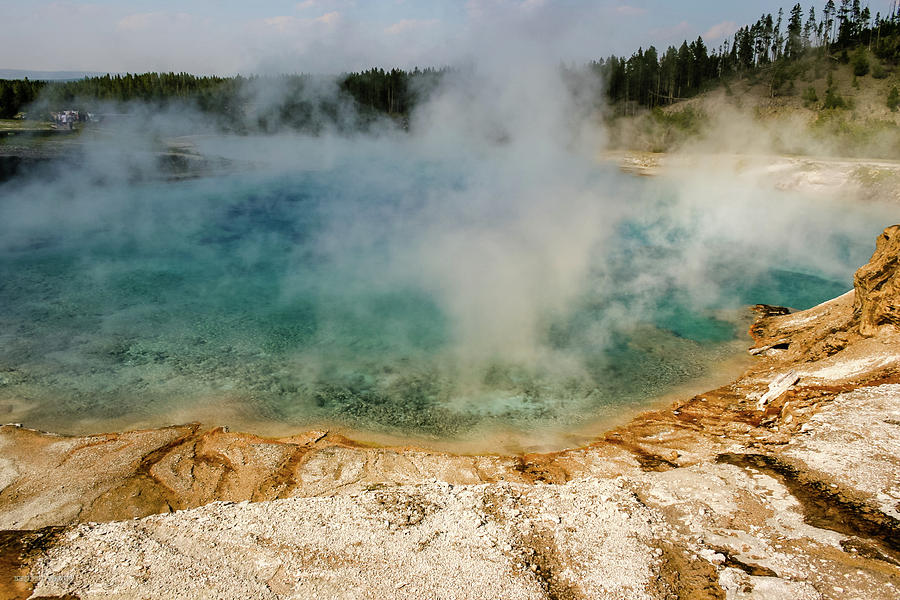 View of Excelsior Geyser, Yellowstone Photograph by Aashish Vaidya