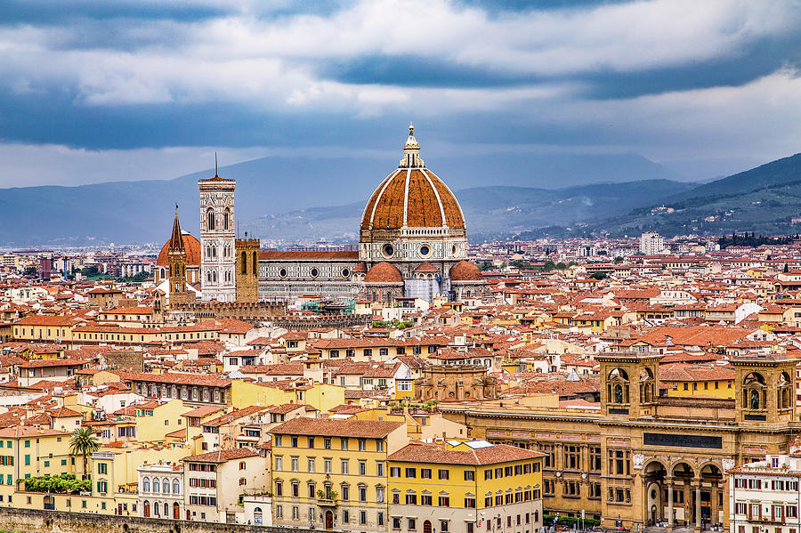 View of Florence from Hilltop Above Photograph by Darryl Brooks - Fine ...