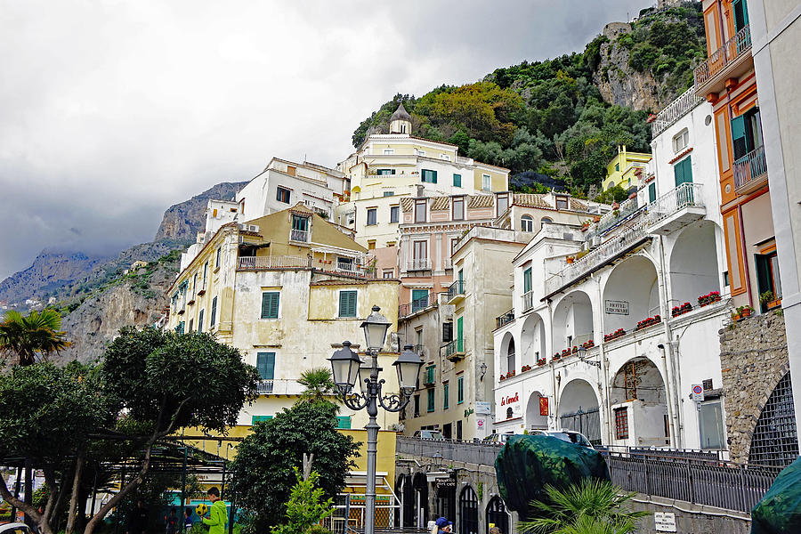 View Of Hillside Buildings In Amalfi Italy Photograph by Rick Rosenshein