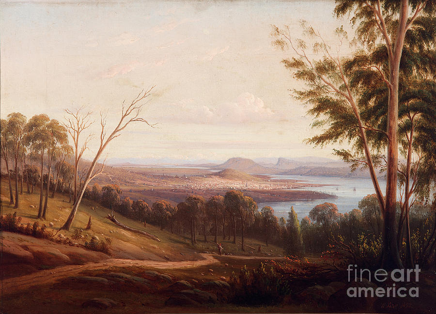 View of Hobart Town Painting by Celestial Images