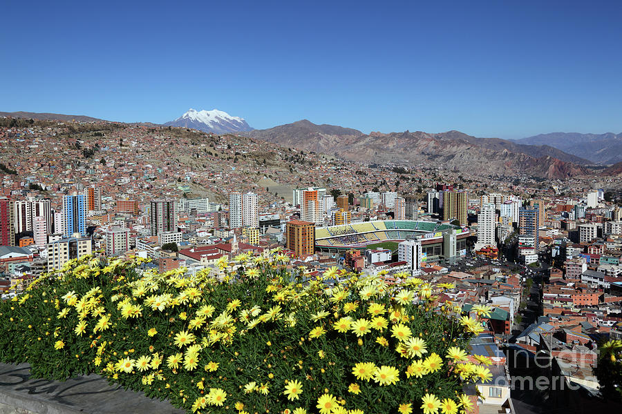 View of La Paz from Killi Killi Viewpoint Bolivia Photograph by James Brunker