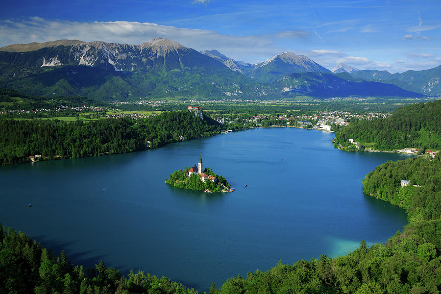 View of Lake Bled from Mala Osojnica Photograph by Ian Middleton