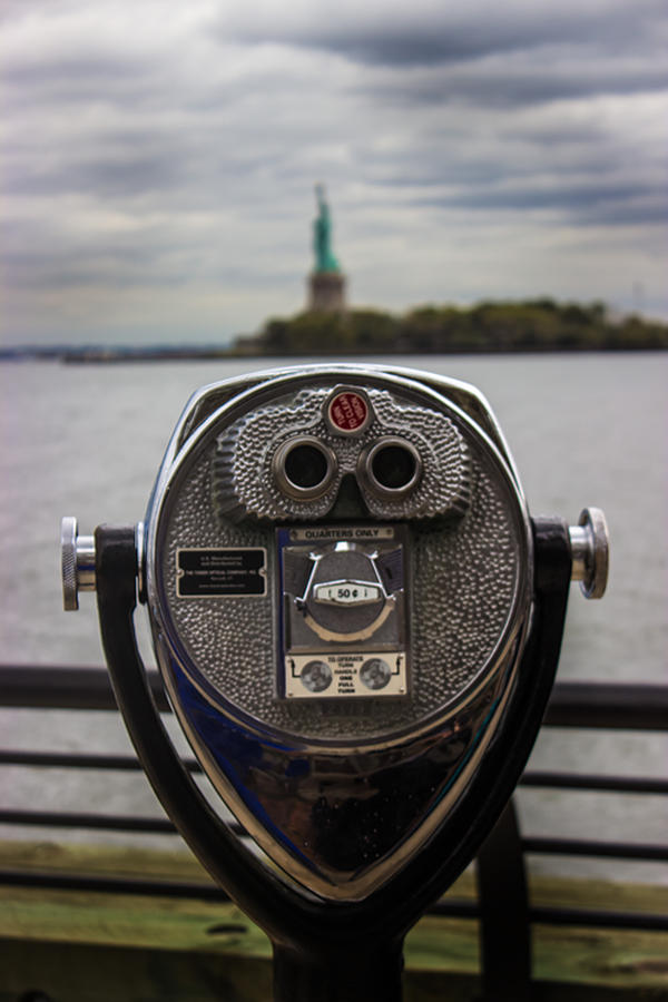 Landscape Photograph - View of Liberty Island by Martin Newman