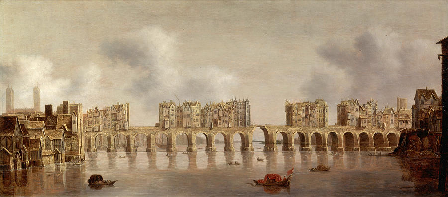 View of London Bridge Painting by Claude de Jongh View of London Bridge Painting by Claude de Jongh
