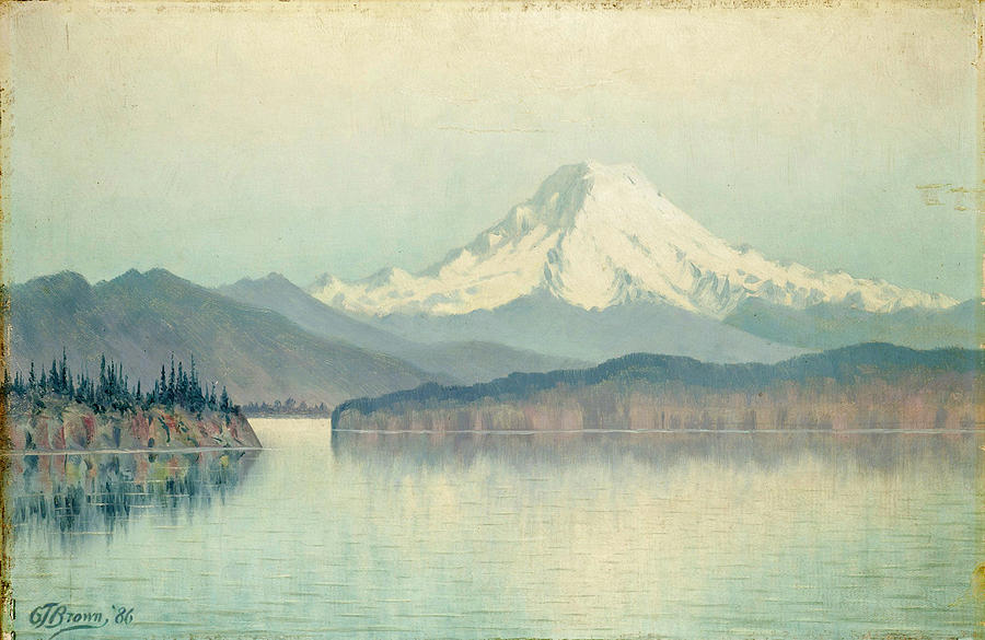 View of Mount Rainier Painting by Grafton Tyler Brown
