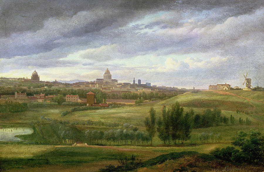 Paris Painting - View of Paris from Butte aux Cailles by Jean Baptiste Gabriel Langlace