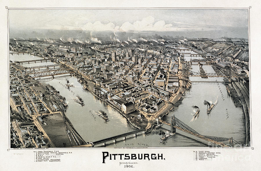 Pittsburgh Photograph - View Of Pittsburgh, 1902 by Granger
