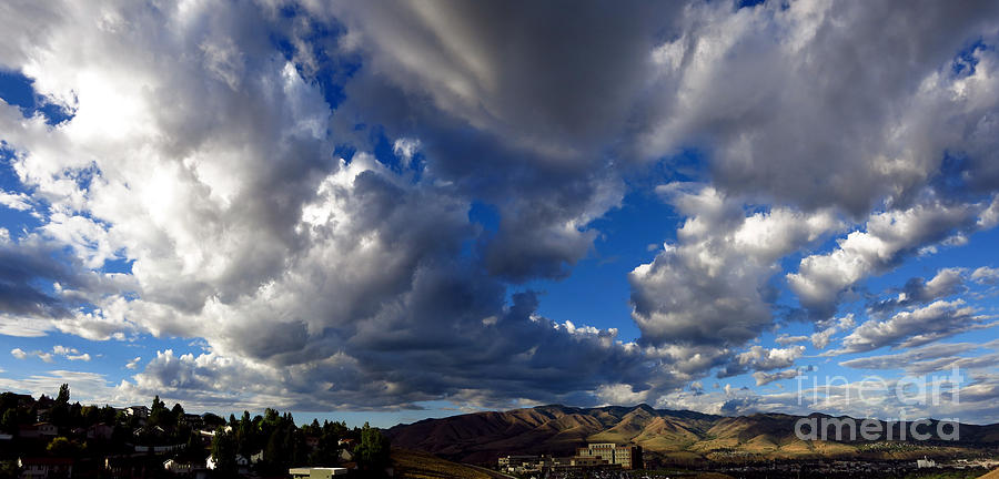 Mountain Photograph - View of Pocatello with Portneuf Medical Center by Lane Erickson