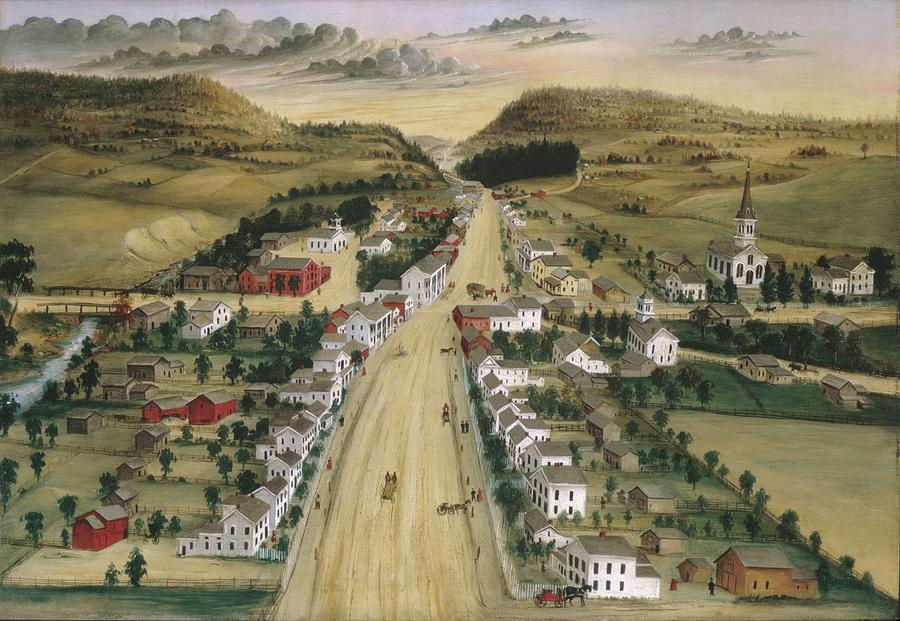View of Poestenkill New York Painting by MotionAge Designs