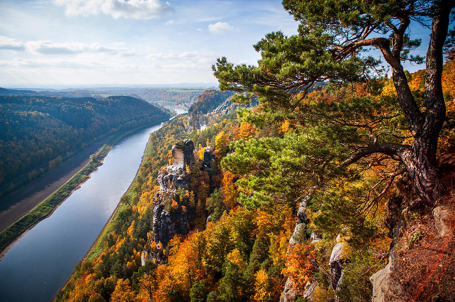 View of River Elbe. Saxon Switzerland Photograph by Jenny Rainbow