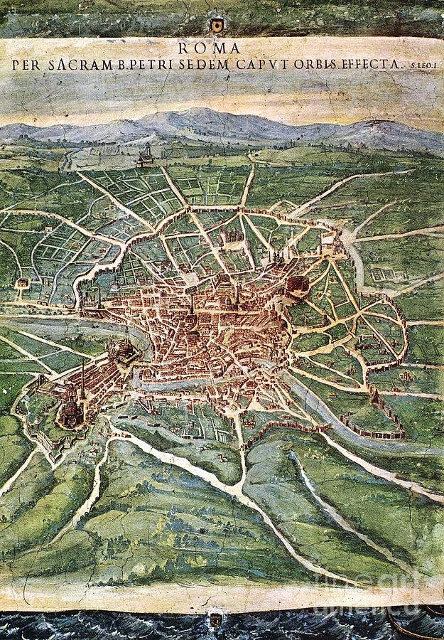 View Of Rome, 1631 Photograph by Granger