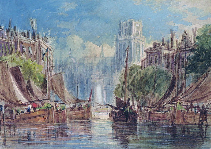 View of Rotterdam Painting by George Chambers - Pixels