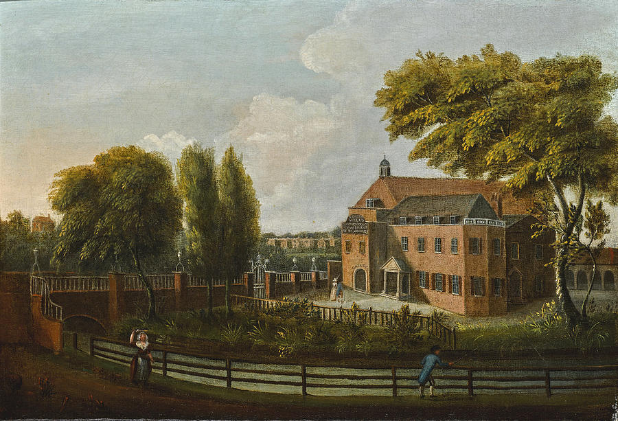 View of Sadlers Wells Painting by Attributed to  John Inigo Richards