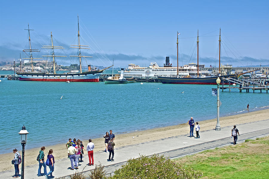 View of San Francisco Bay from Ghirardelli Square in San Francisco-California  Photograph by Ruth Hager