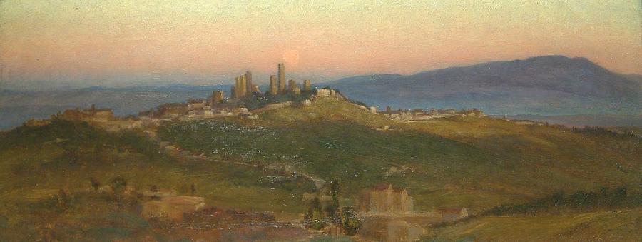 View of San Gimignano Painting by MotionAge Designs