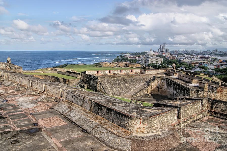 View of San Juan from the top of Fort San Cristoba Photograph by Olga Hamilton