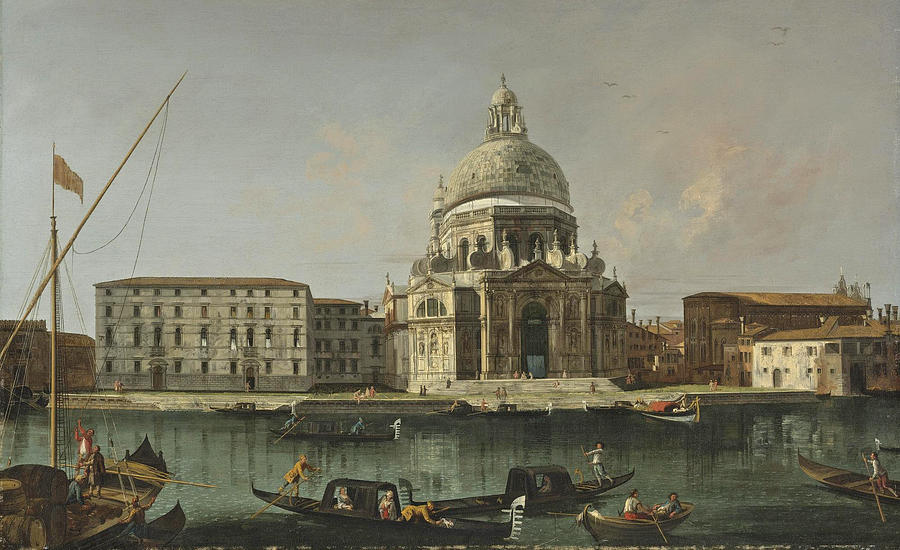 View of Santa Maria della Salute. Venice Painting by Francesco Albotto