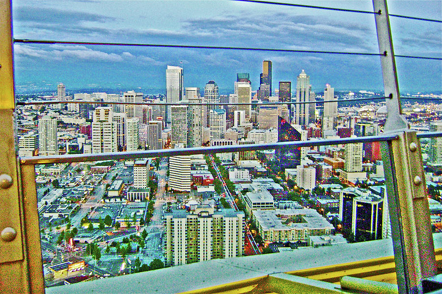  View of Seattle from Space Needle, Washington  Photograph by Ruth Hager
