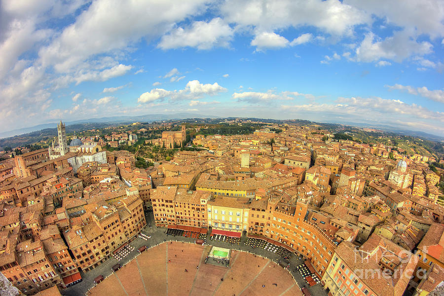 Architecture Photograph - View of Siena from Torre del Mangia by Spencer Baugh