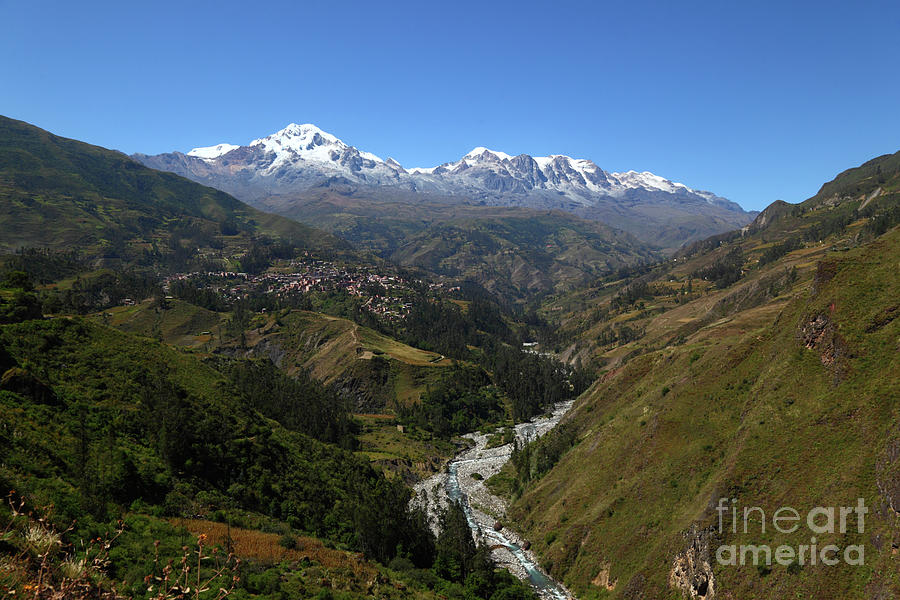 View of Sorata and Cordillera Real Bolivia Photograph by James Brunker