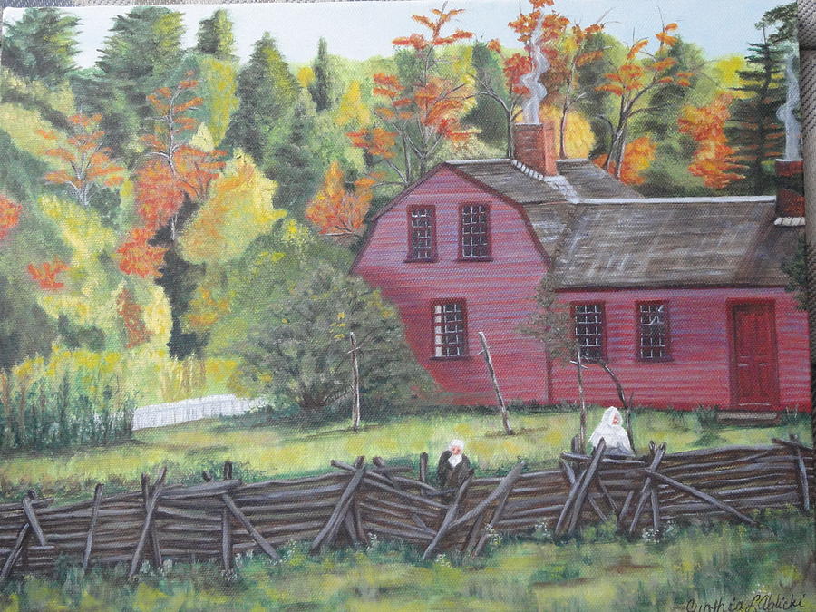 View of Sturbridge Village Painting by Cynthia Ablicki Pixels