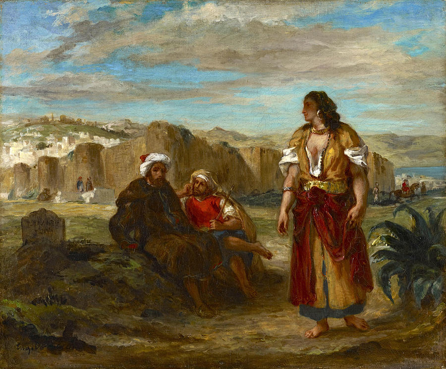 View of Tangier Painting by Eugene Delacroix