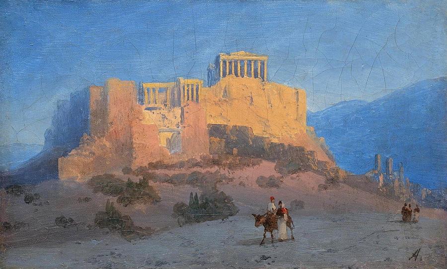 Ivan Konstantinovich Aivazovsky Painting - View Of The Acropolis by Ivan Konstantinovich Aivazovsky
