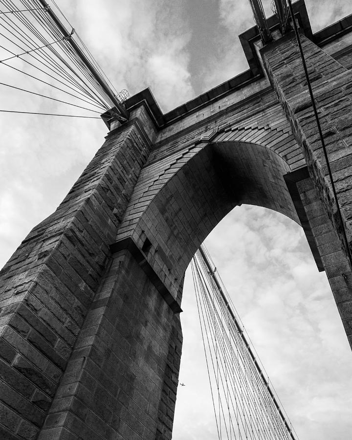 View of the Arch of the Brooklyn Bridge, New York City Photograph by Nicole Freedman
