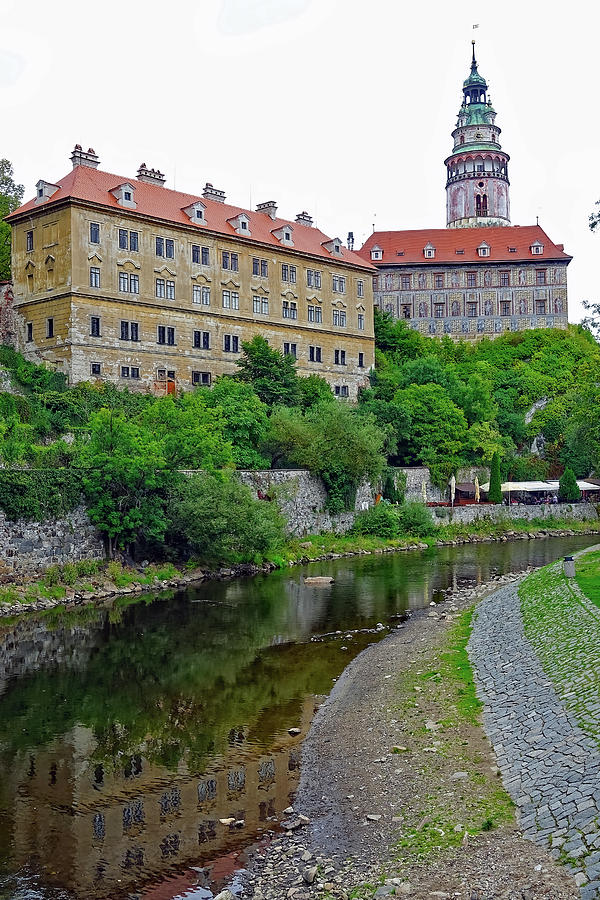 View Of The Chesky Krumlov Castle Complex As Seen From Across The Vltava River In The Czech Republi Photograph by Rick Rosenshein