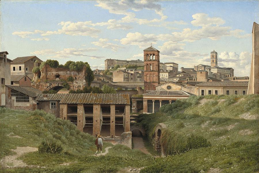 View of the Cloaca Maxima, Rome by Christoffer Wilhelm Eckersberg, 1814 Painting by Celestial Images