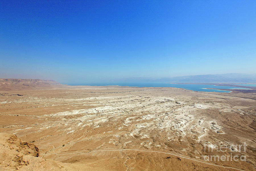 View of the Dead Sea, Israel Photograph by Fabian Koldorff