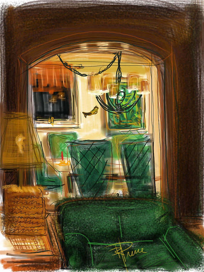 View of the dining room Digital Art by Russell Pierce