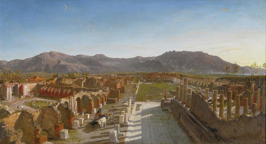 Tree Painting - View Of The Forum Of Pompeii by William Parrott