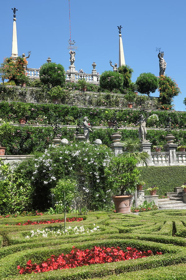 View of the gardens on Isola Bella, Lake Maggiore. Photograph by Luigi ...