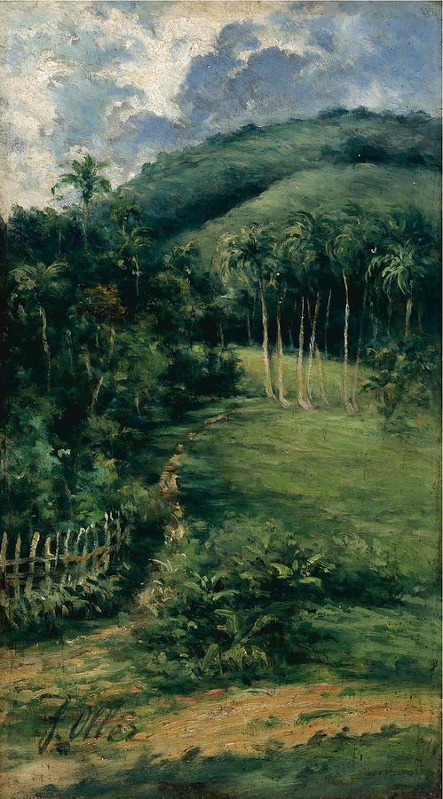 View of the Guaraguao Painting by Francisco Oller