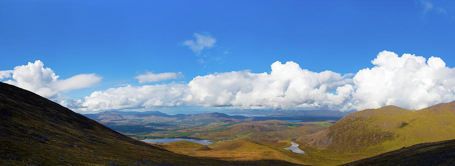 View of the Kerry landscape from Macgillycuddys Reeks Photograph by Semmick Photo