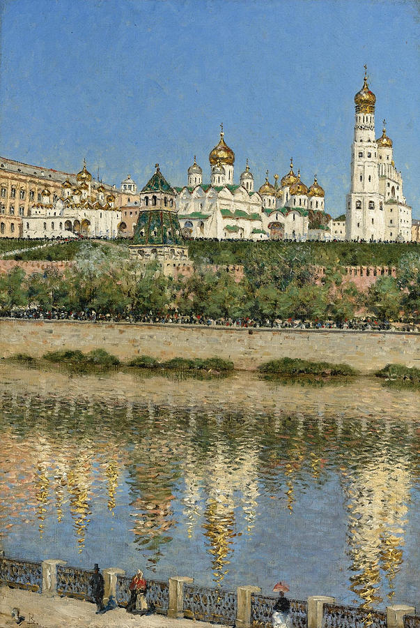 View of the Kremlin Painting by Vasily Vereshchagin