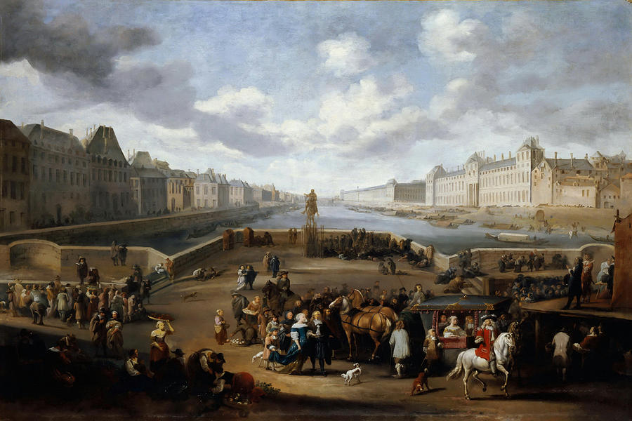 Nature Painting - View of the Louvre with the New Bridge by Celestial Images