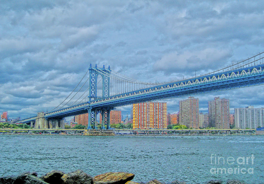 View of the Manhattan Bridge Photograph by Onedayoneimage Photography
