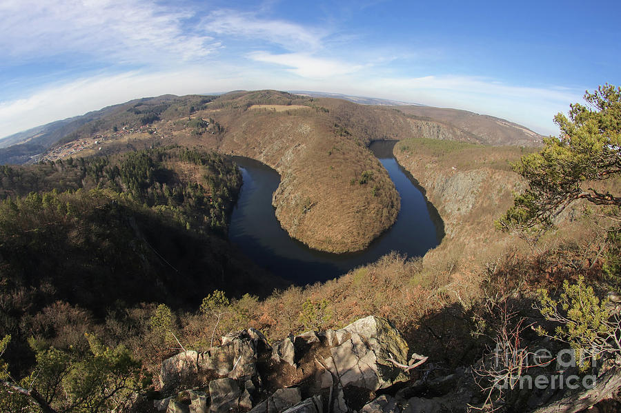 View of the meanders of Vltava river Photograph by Michal Boubin