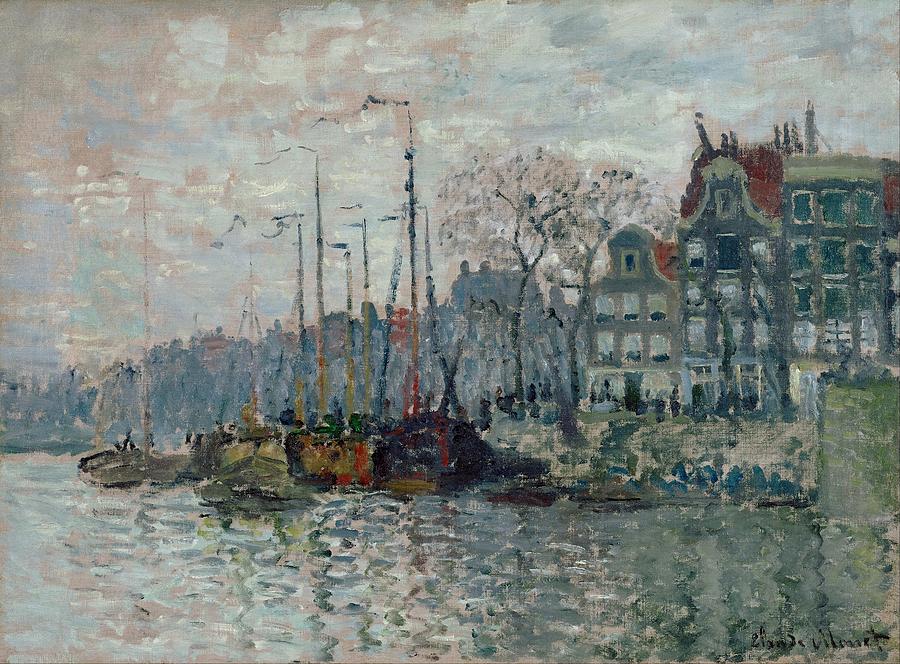 View Of The Prins Hendrikkade Painting by Claude Monet