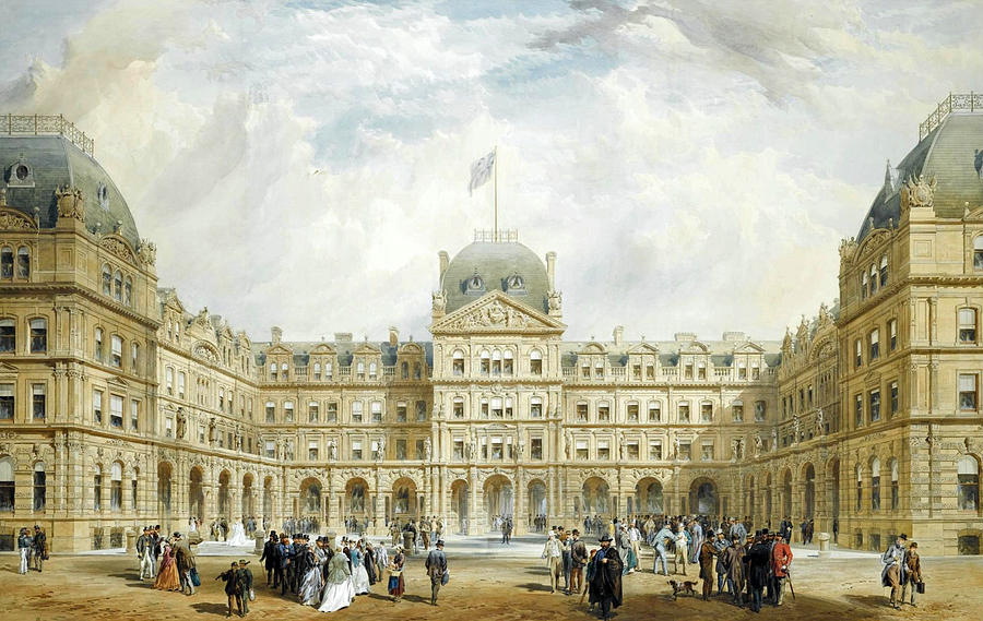 Buildings Drawing - View of the Quadrangle of the New Liverpool Exchange  by Thomas Henry Wyatt