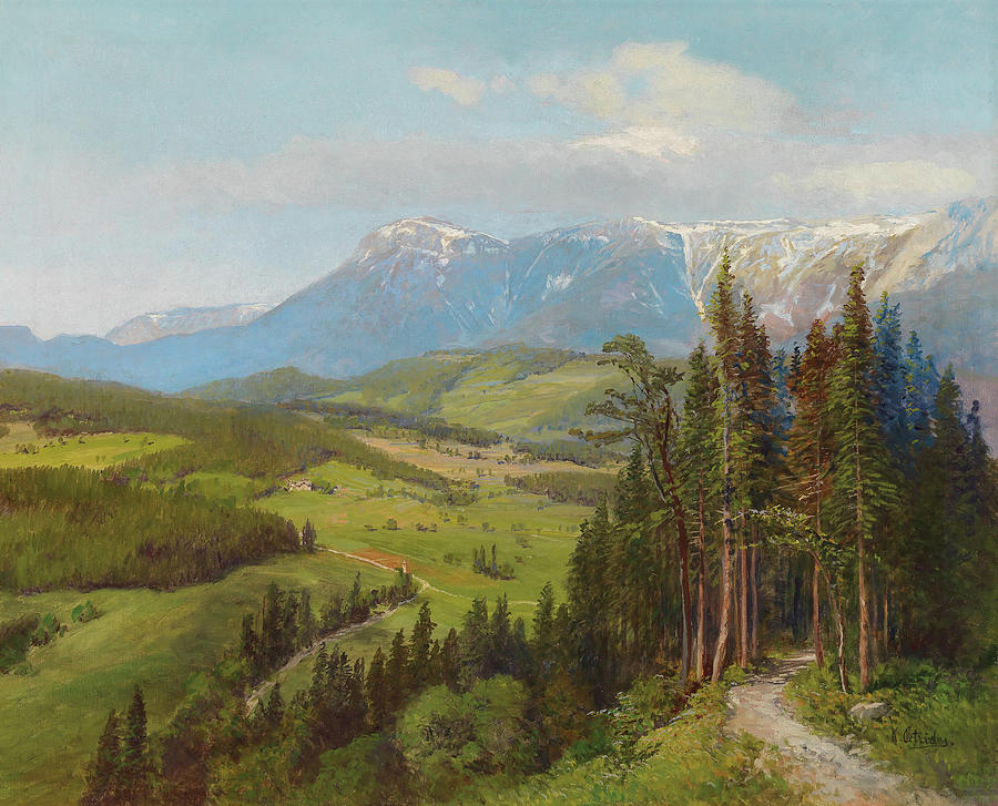 View Of The Rax Region Painting by Mountain Dreams