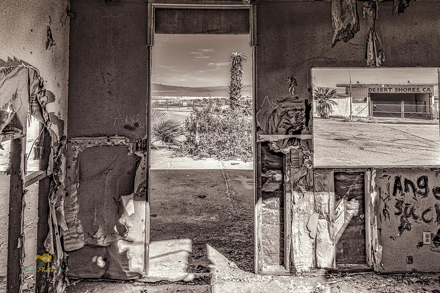 Abandoned Building Photograph - View of the Salton Sea by Jim Thompson