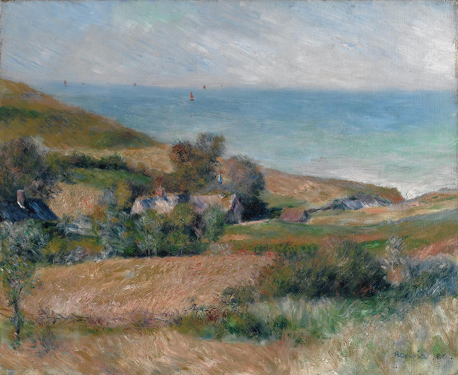 Auguste Renoir Painting - View of the Seacoast near Wargemont in Normandy by Auguste Renoir