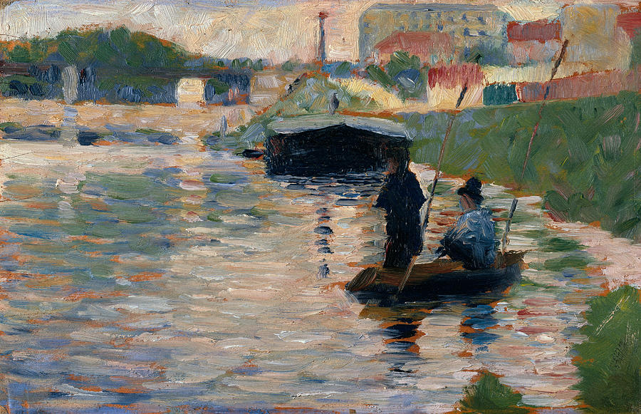 View of the Seine Painting by Georges-Pierre Seurat