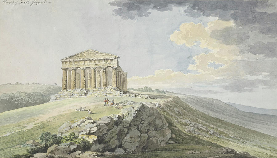 1777 Painting - View of the Temple of Concord at Agrigento by MotionAge Designs